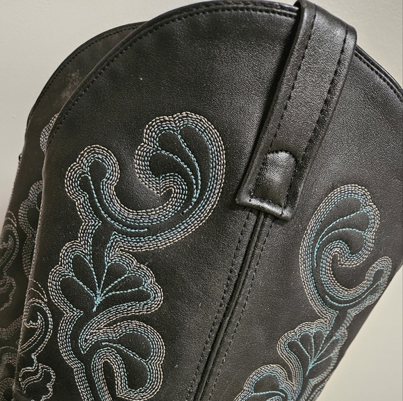 *SOLD* Black Cowboy Boots - Picture 5 of 7